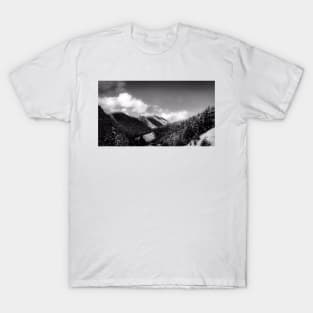 Big Sky Country - Black And White T-Shirt